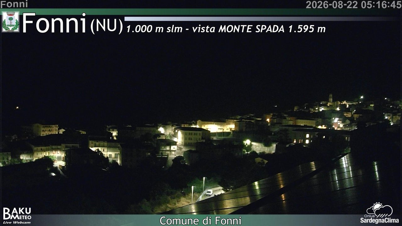 time-lapse frame, Fonni webcam
