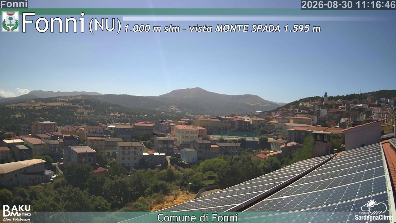 time-lapse frame, Fonni webcam