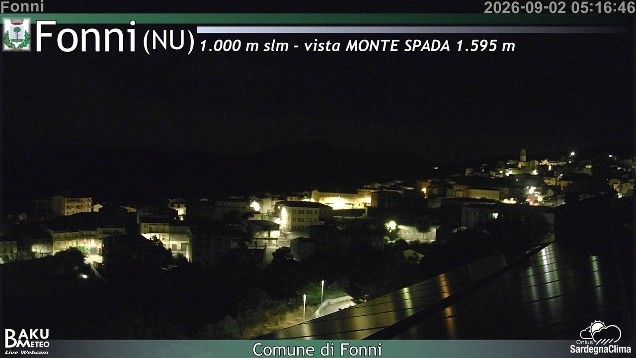 time-lapse frame, Fonni webcam