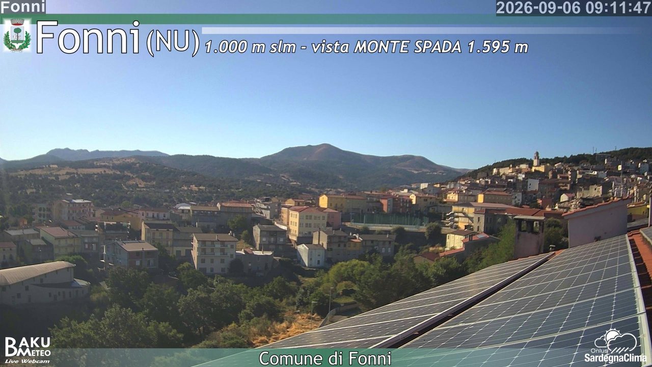 time-lapse frame, Fonni webcam