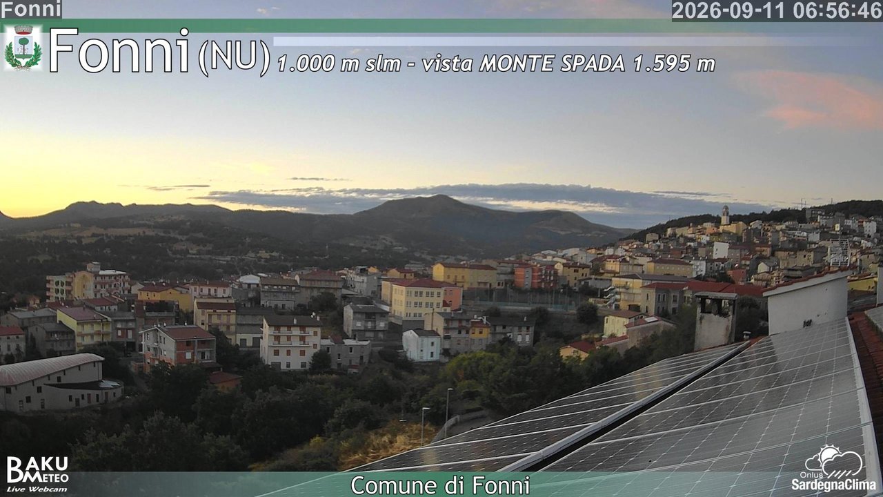 time-lapse frame, Fonni webcam