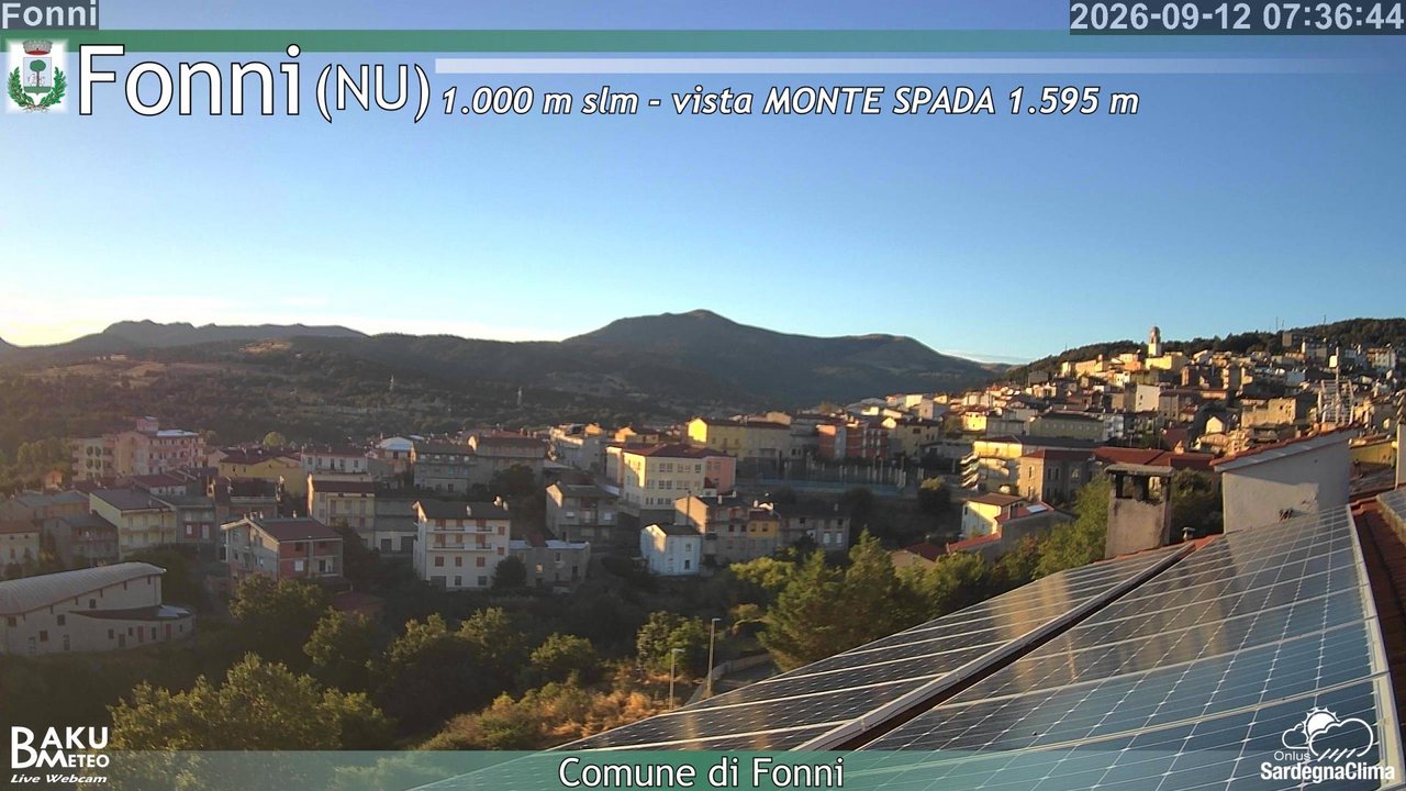 time-lapse frame, Fonni webcam