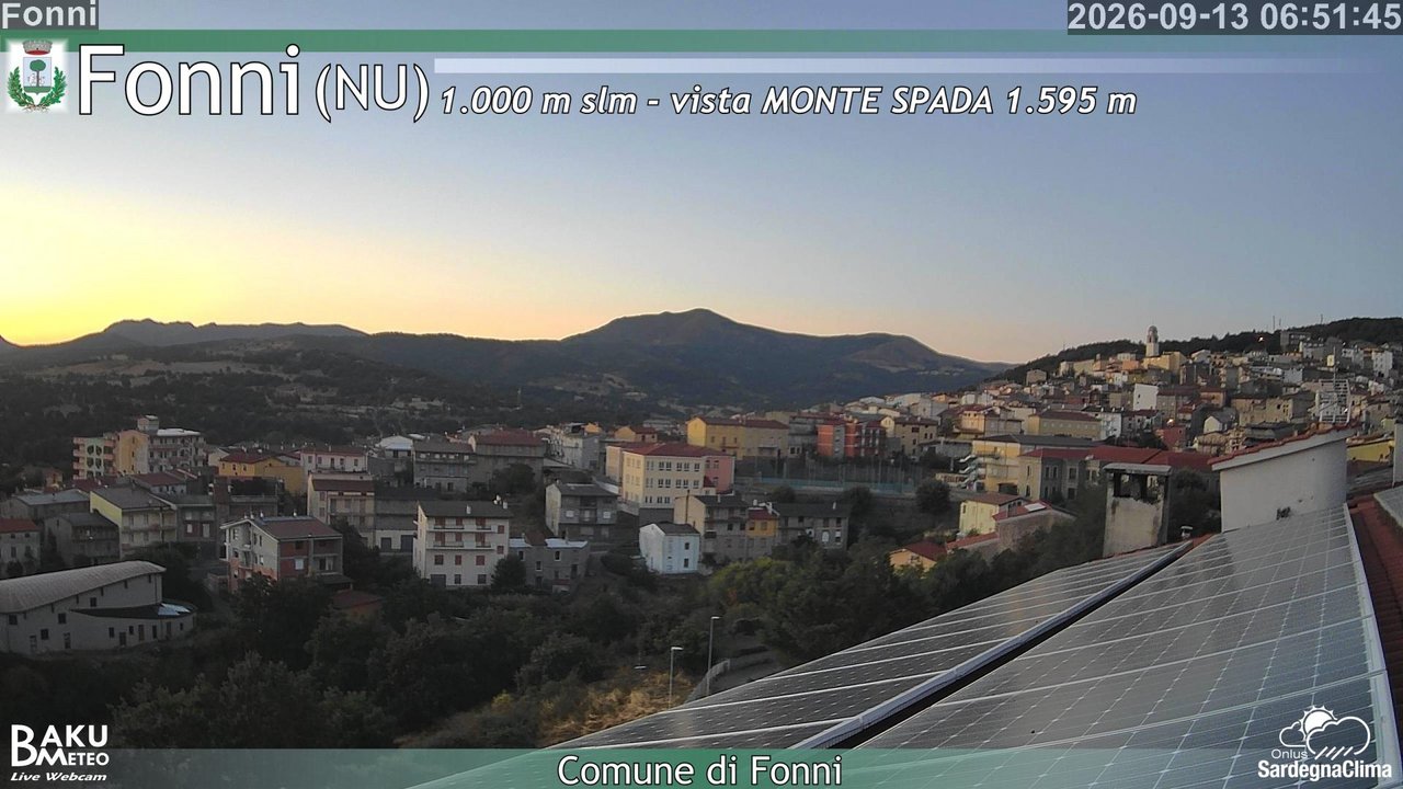 time-lapse frame, Fonni webcam