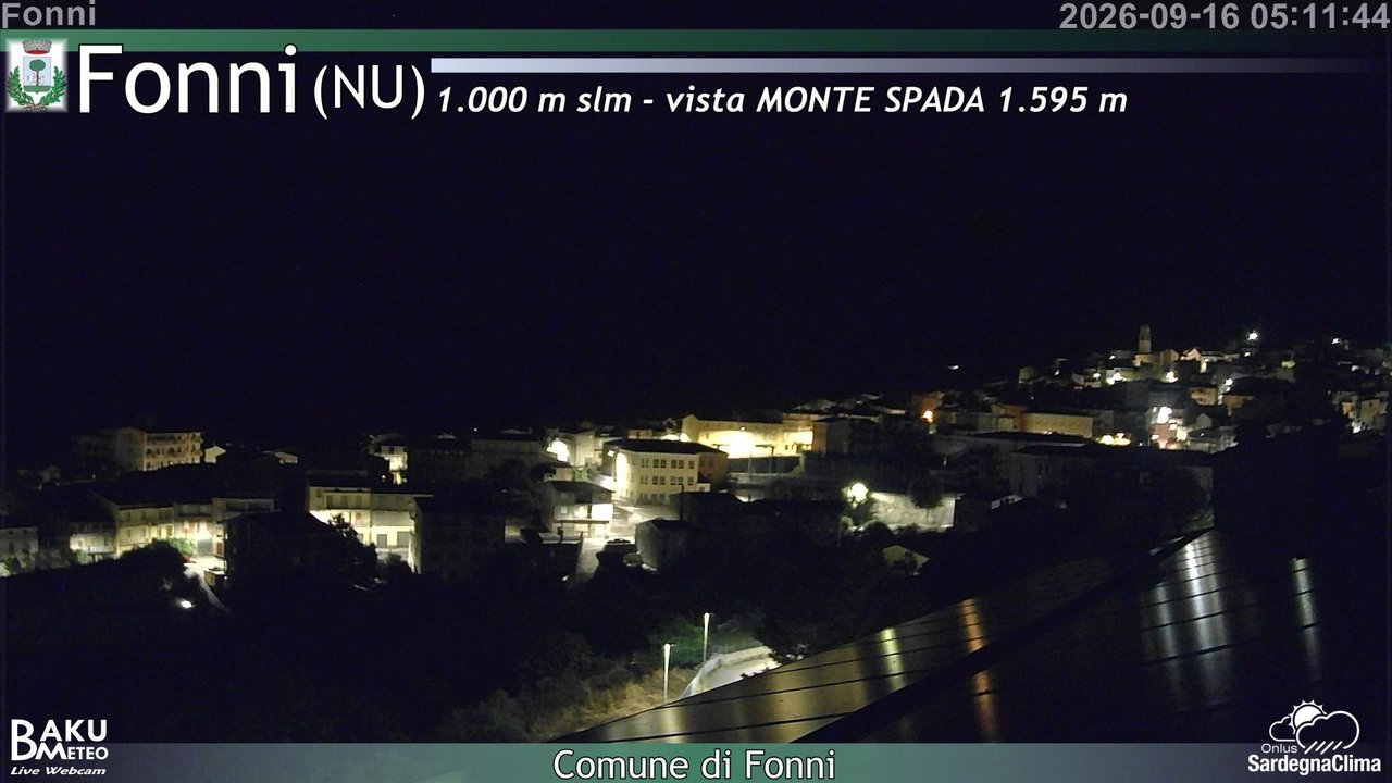 time-lapse frame, Fonni webcam