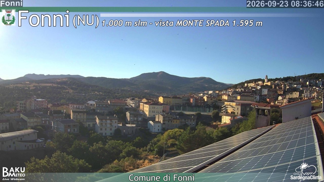 time-lapse frame, Fonni webcam