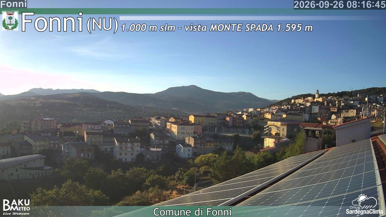time-lapse frame, Fonni webcam