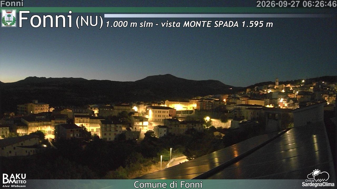 time-lapse frame, Fonni webcam