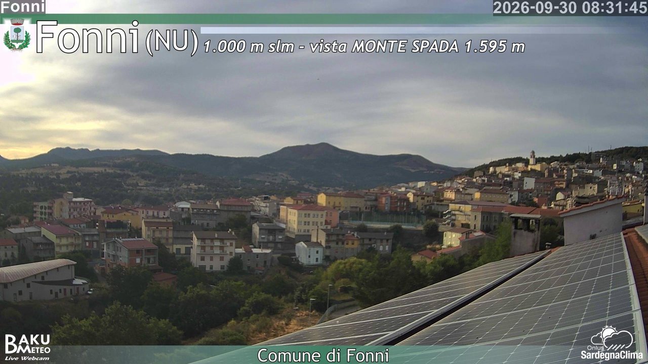 time-lapse frame, Fonni webcam