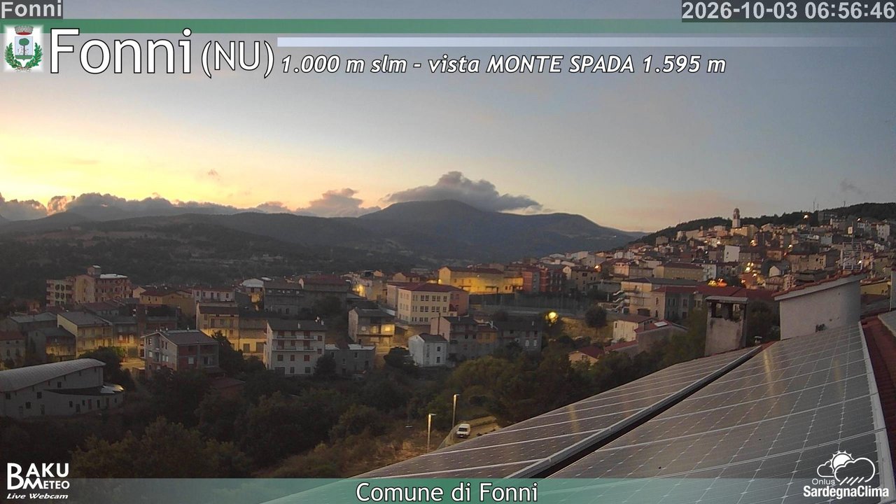 time-lapse frame, Fonni webcam