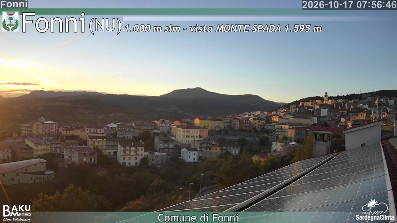 time-lapse frame, Fonni webcam