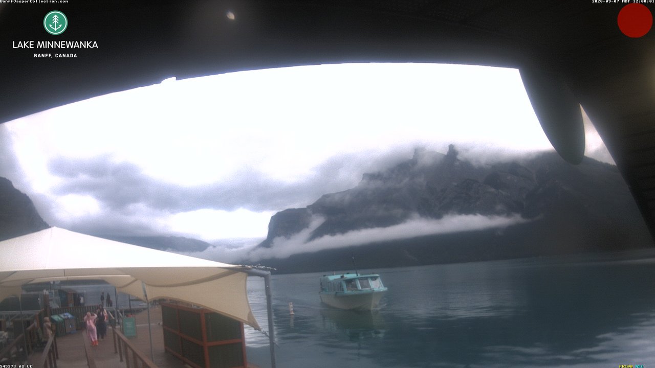 view from Lake Minnewanka on 2026-09-07