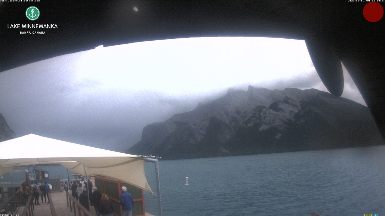 view from Lake Minnewanka on 2026-09-11
