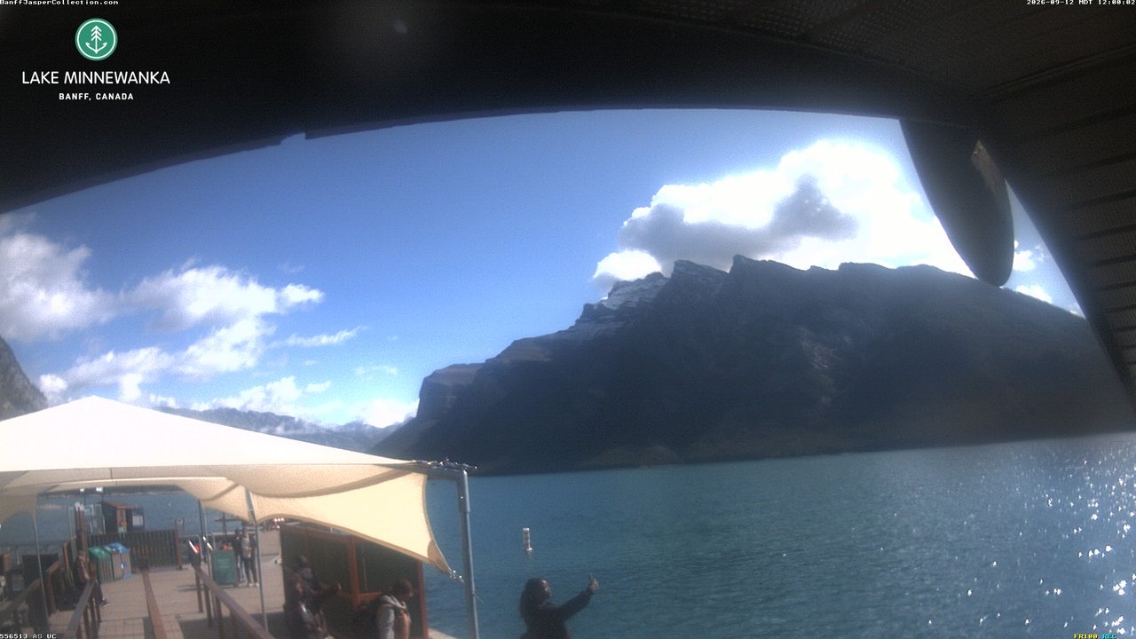 view from Lake Minnewanka on 2026-09-12