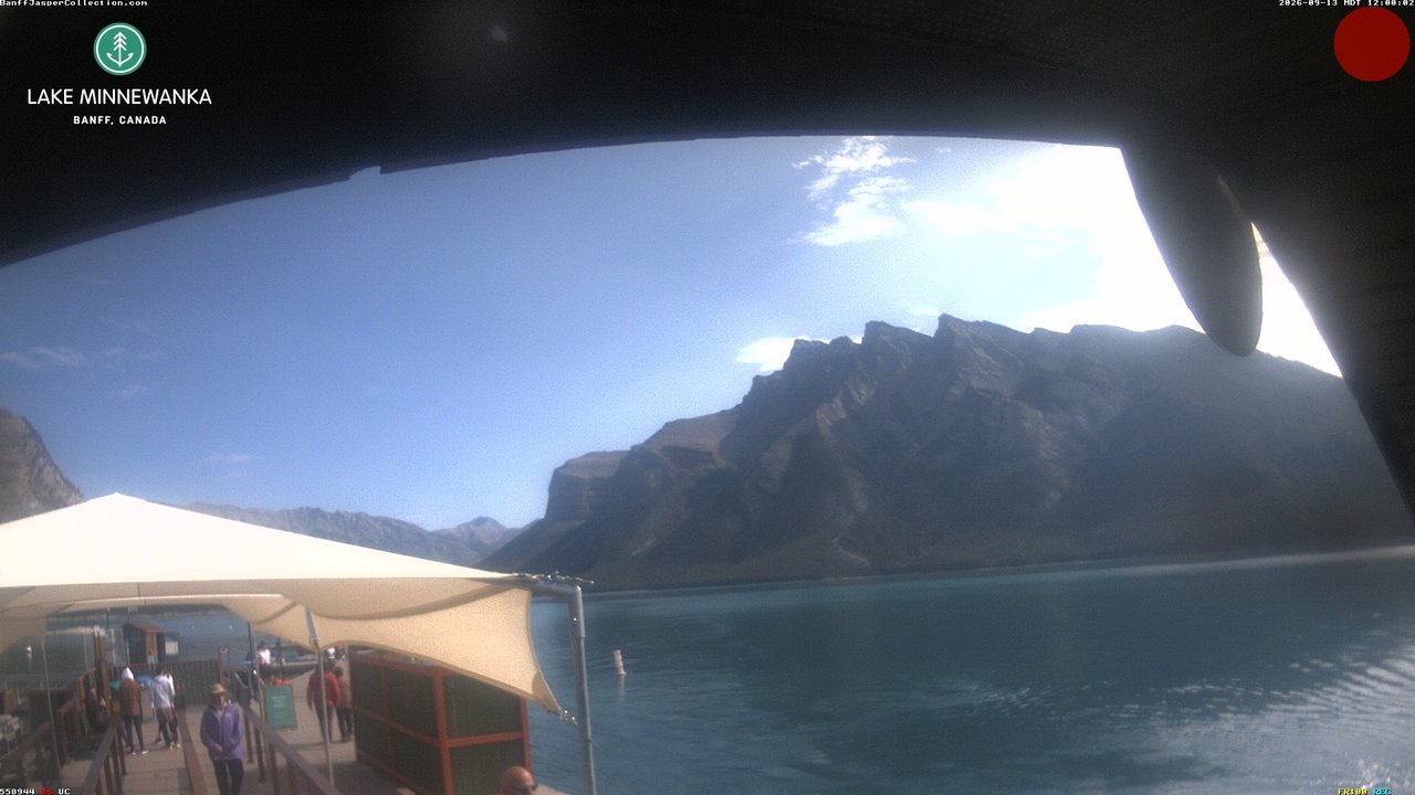 view from Lake Minnewanka on 2026-09-13