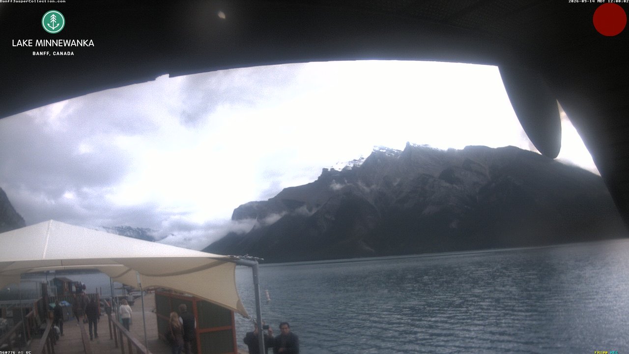 view from Lake Minnewanka on 2026-09-14