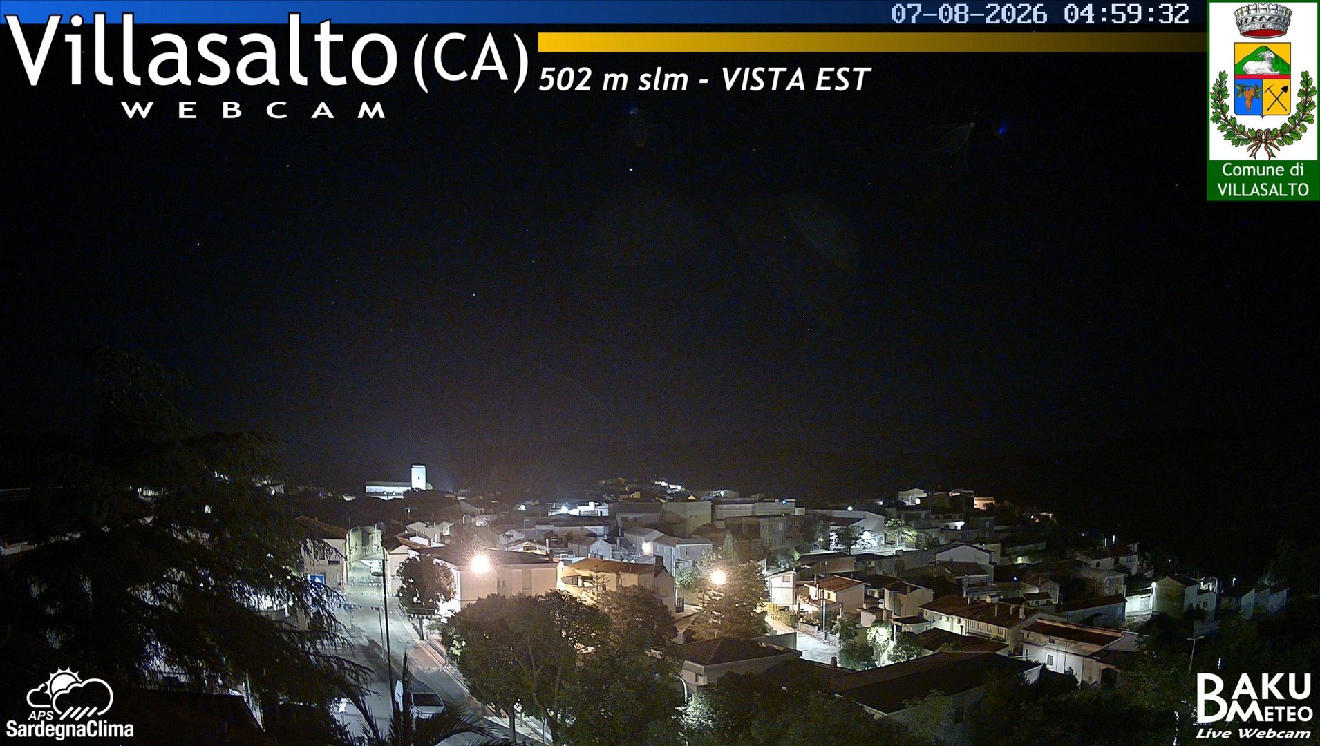 time-lapse frame, Villasalto Comune webcam