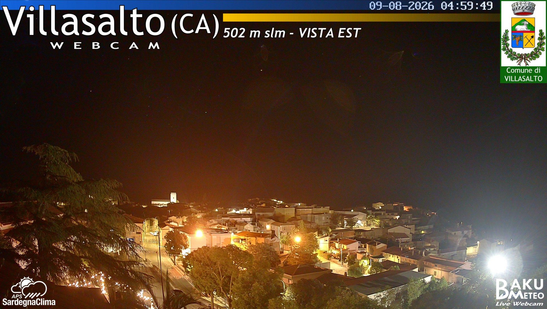 time-lapse frame, Villasalto Comune webcam