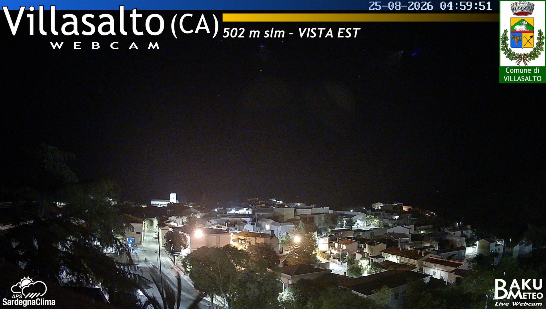 time-lapse frame, Villasalto Comune webcam