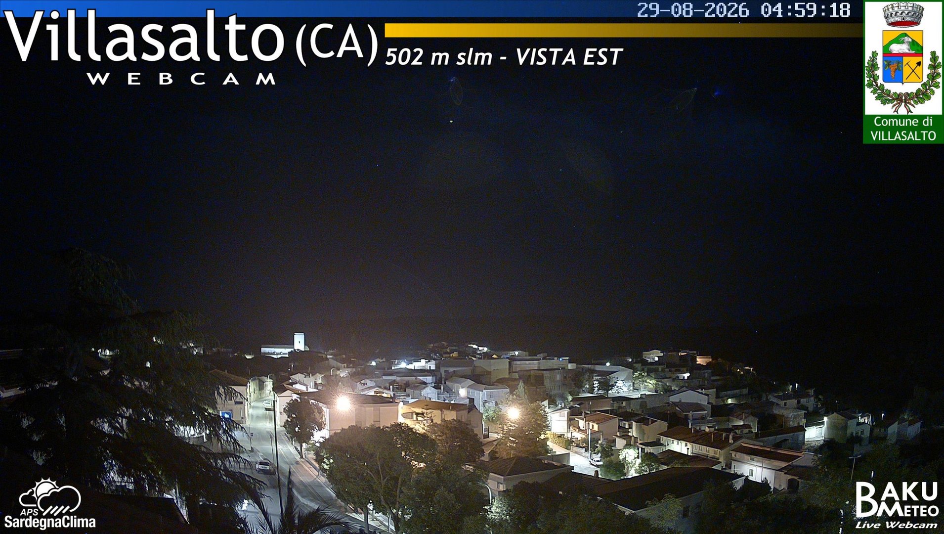 time-lapse frame, Villasalto Comune webcam