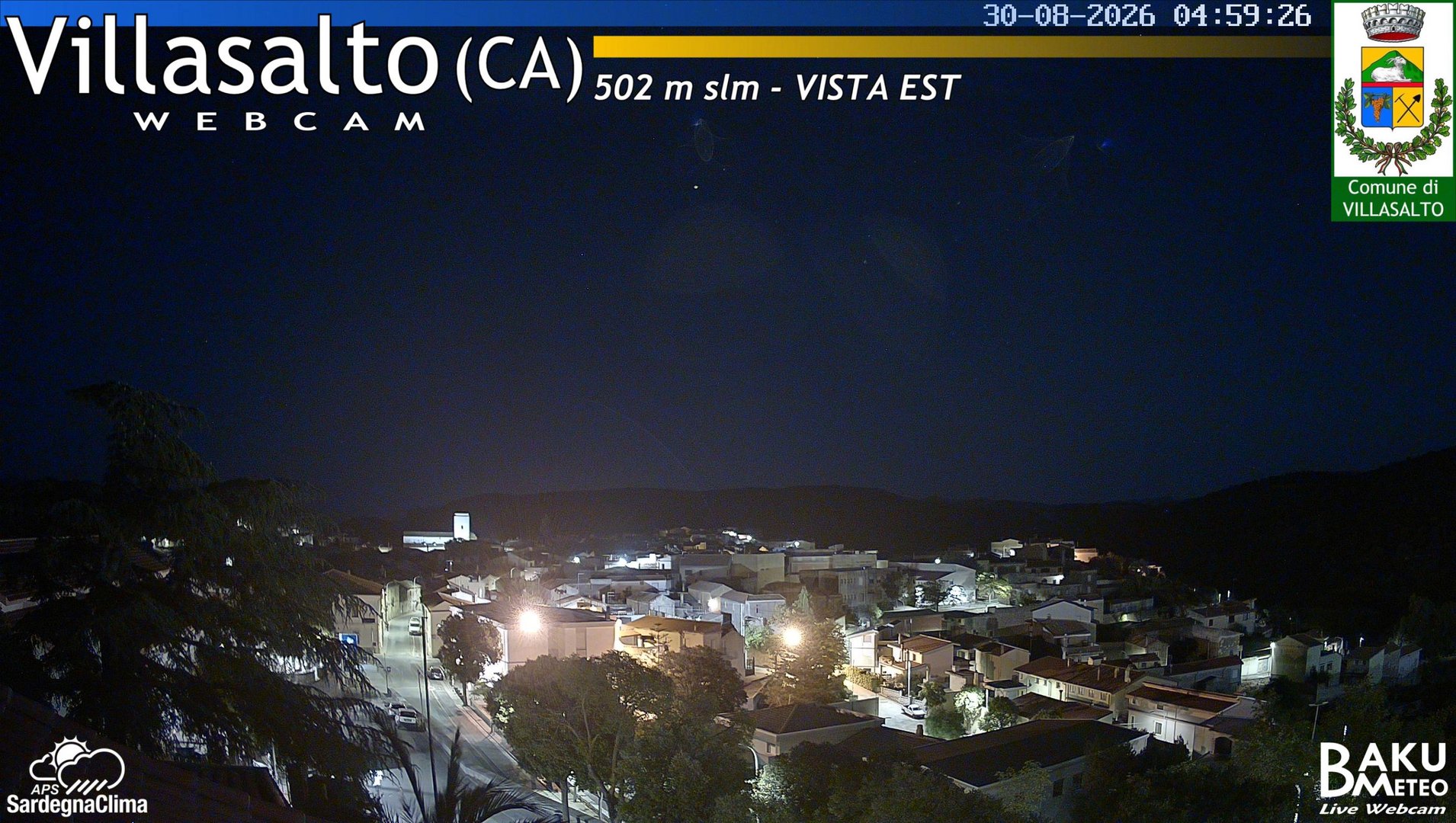 time-lapse frame, Villasalto Comune webcam