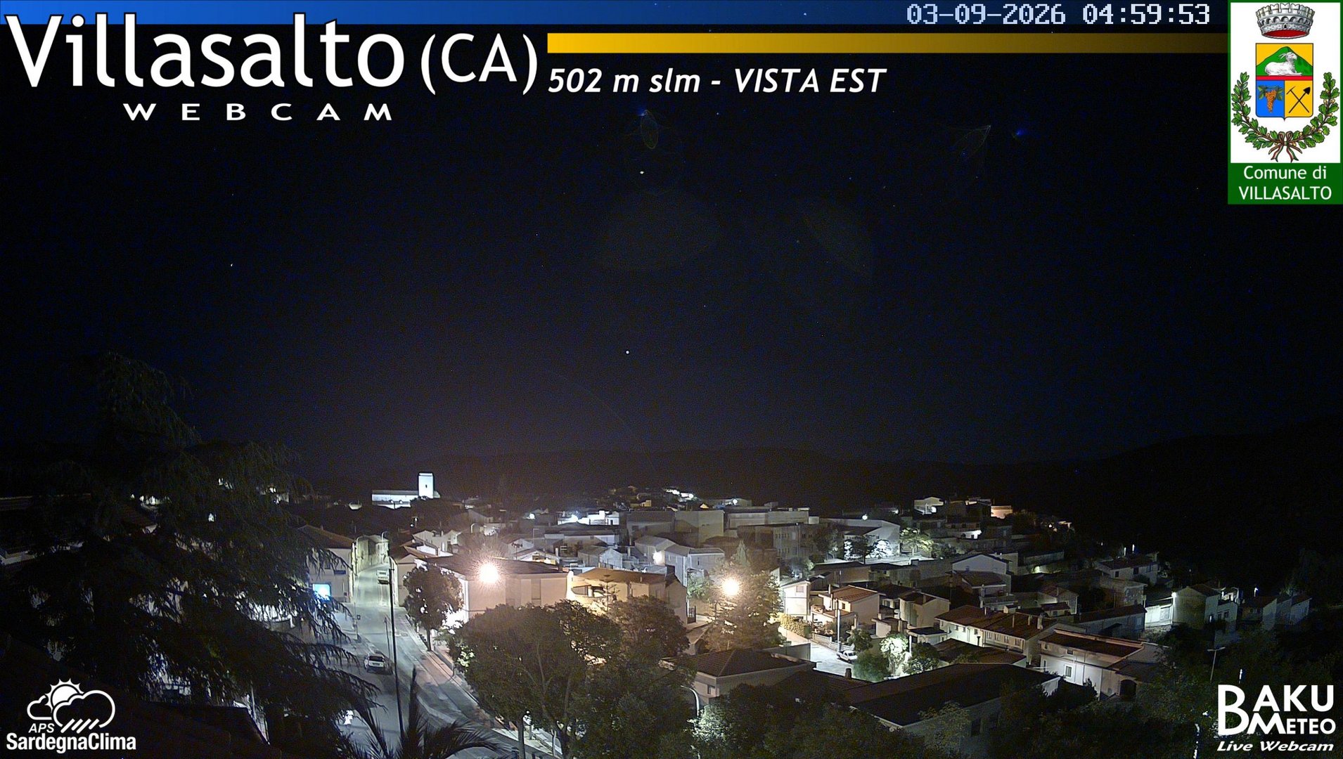 time-lapse frame, Villasalto Comune webcam