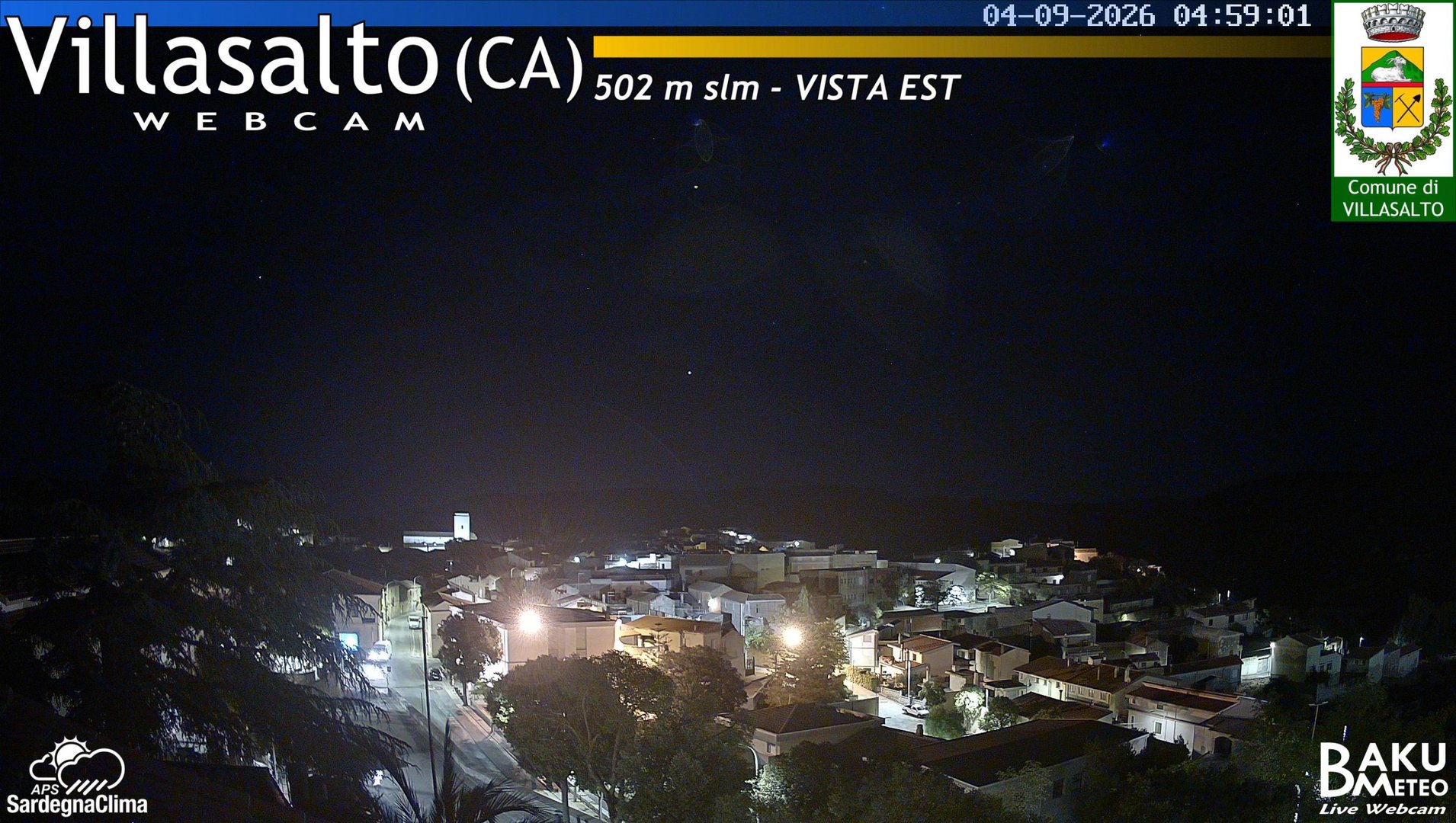 time-lapse frame, Villasalto Comune webcam