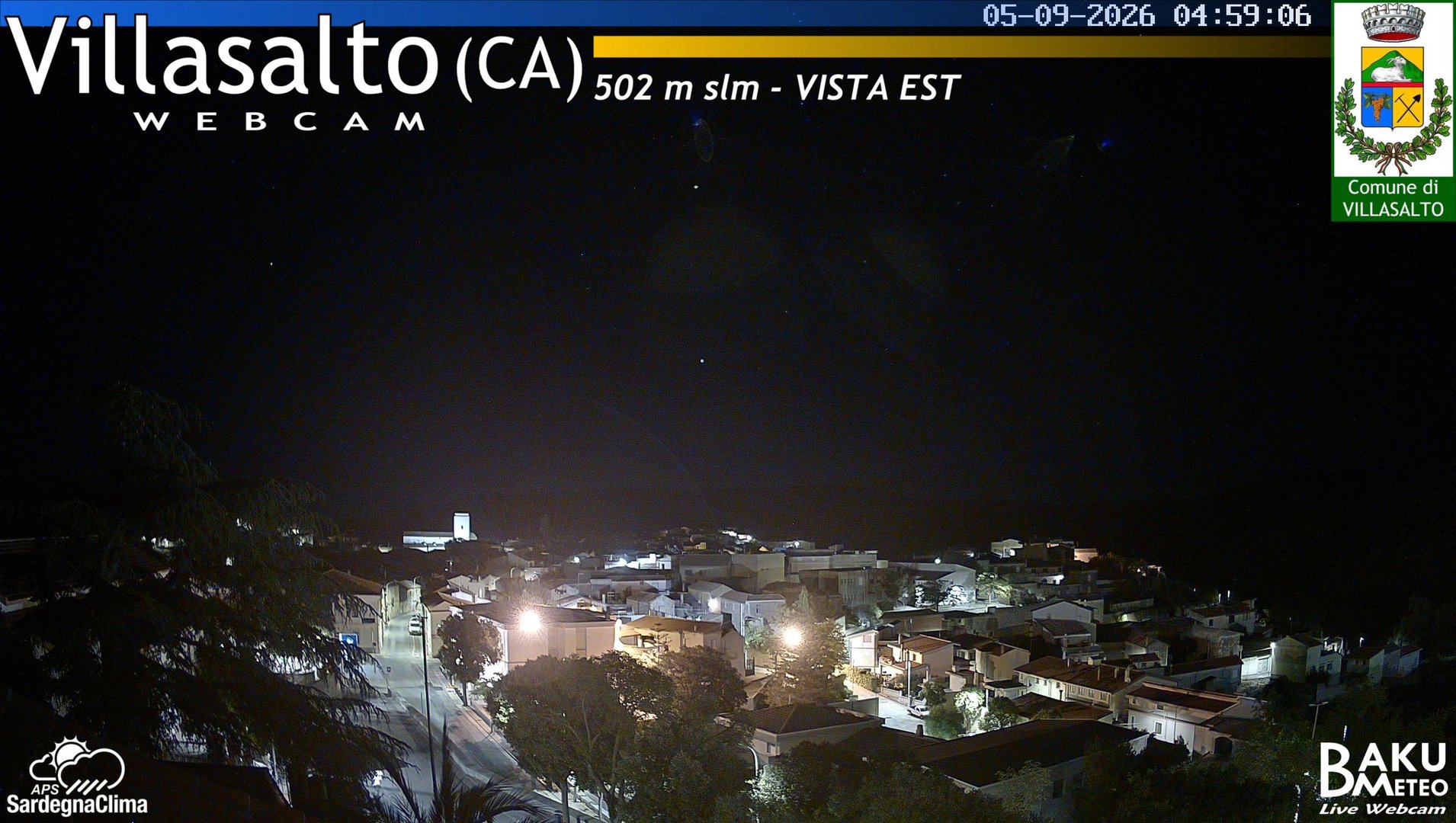 time-lapse frame, Villasalto Comune webcam