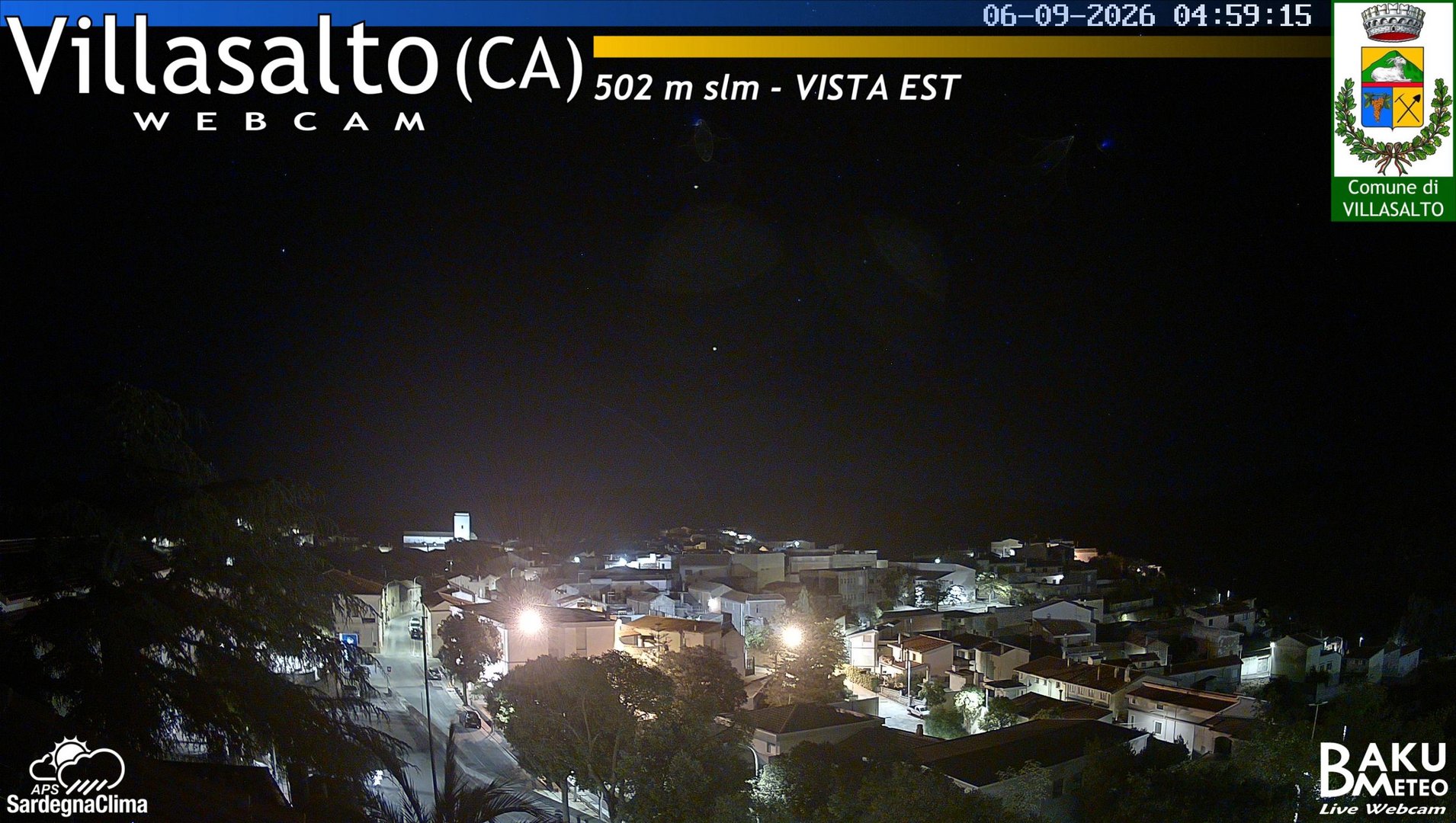 time-lapse frame, Villasalto Comune webcam