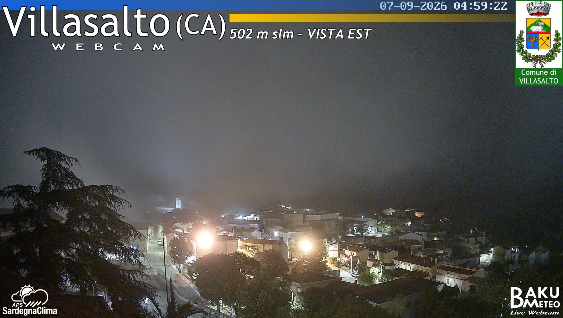 time-lapse frame, Villasalto Comune webcam
