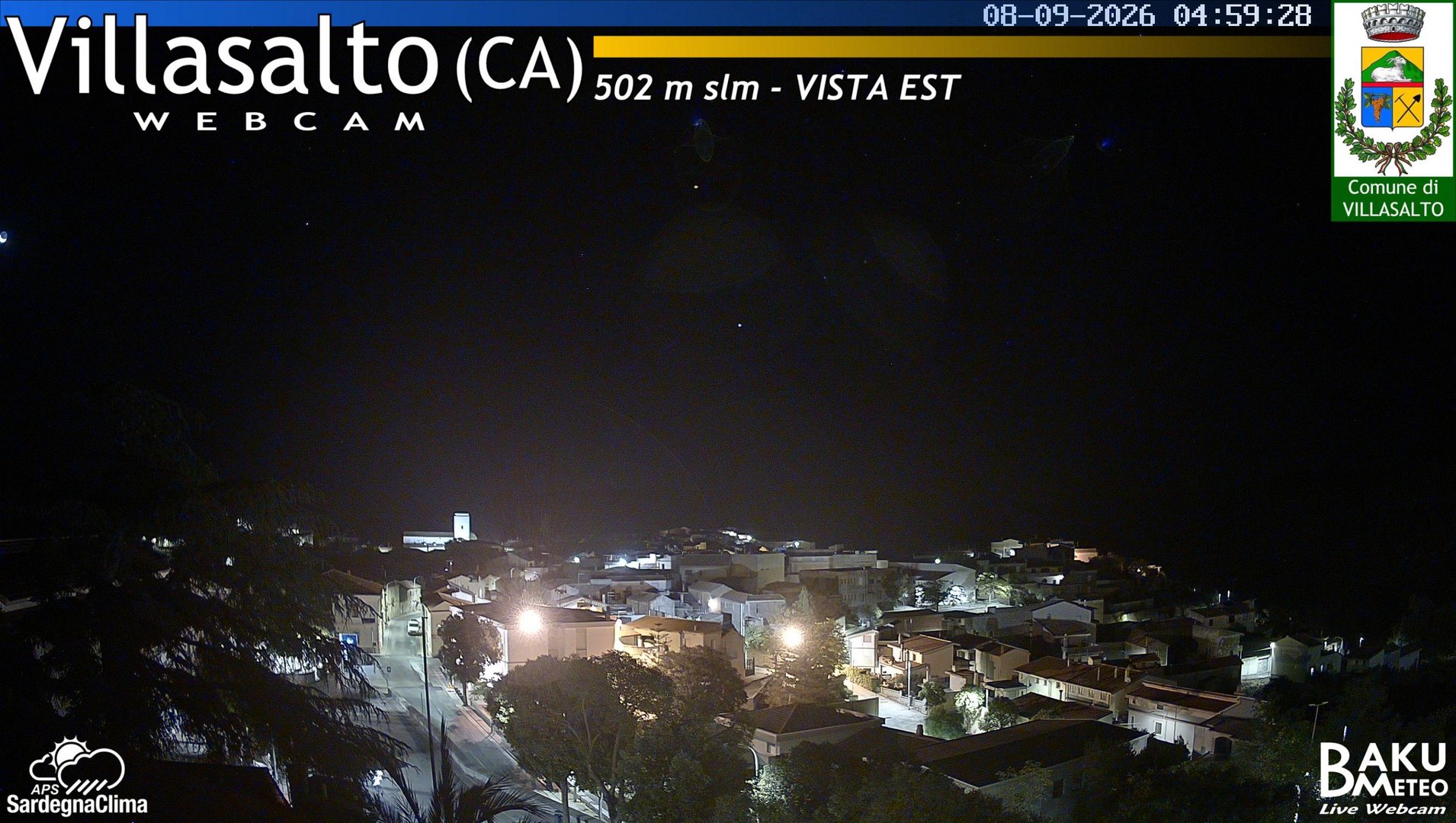 time-lapse frame, Villasalto Comune webcam