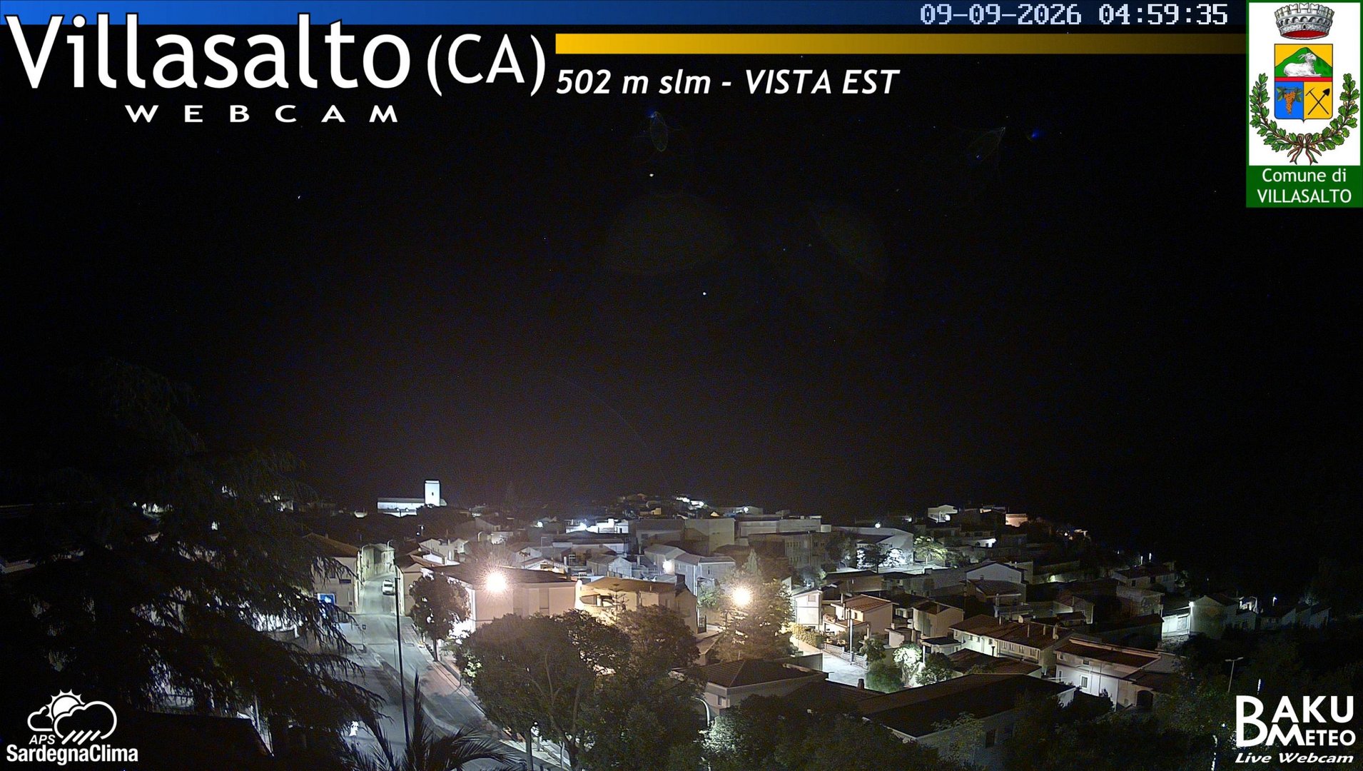 time-lapse frame, Villasalto Comune webcam