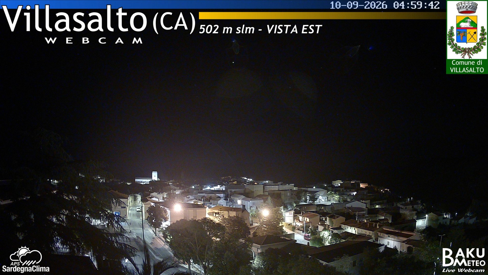 time-lapse frame, Villasalto Comune webcam