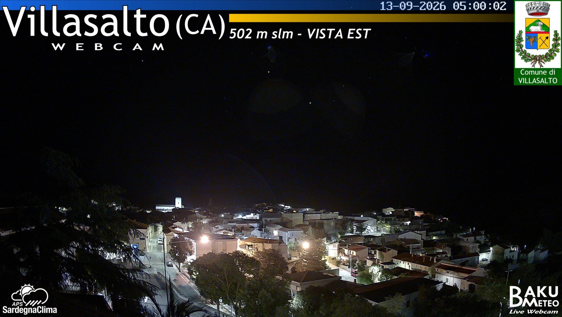 time-lapse frame, Villasalto Comune webcam