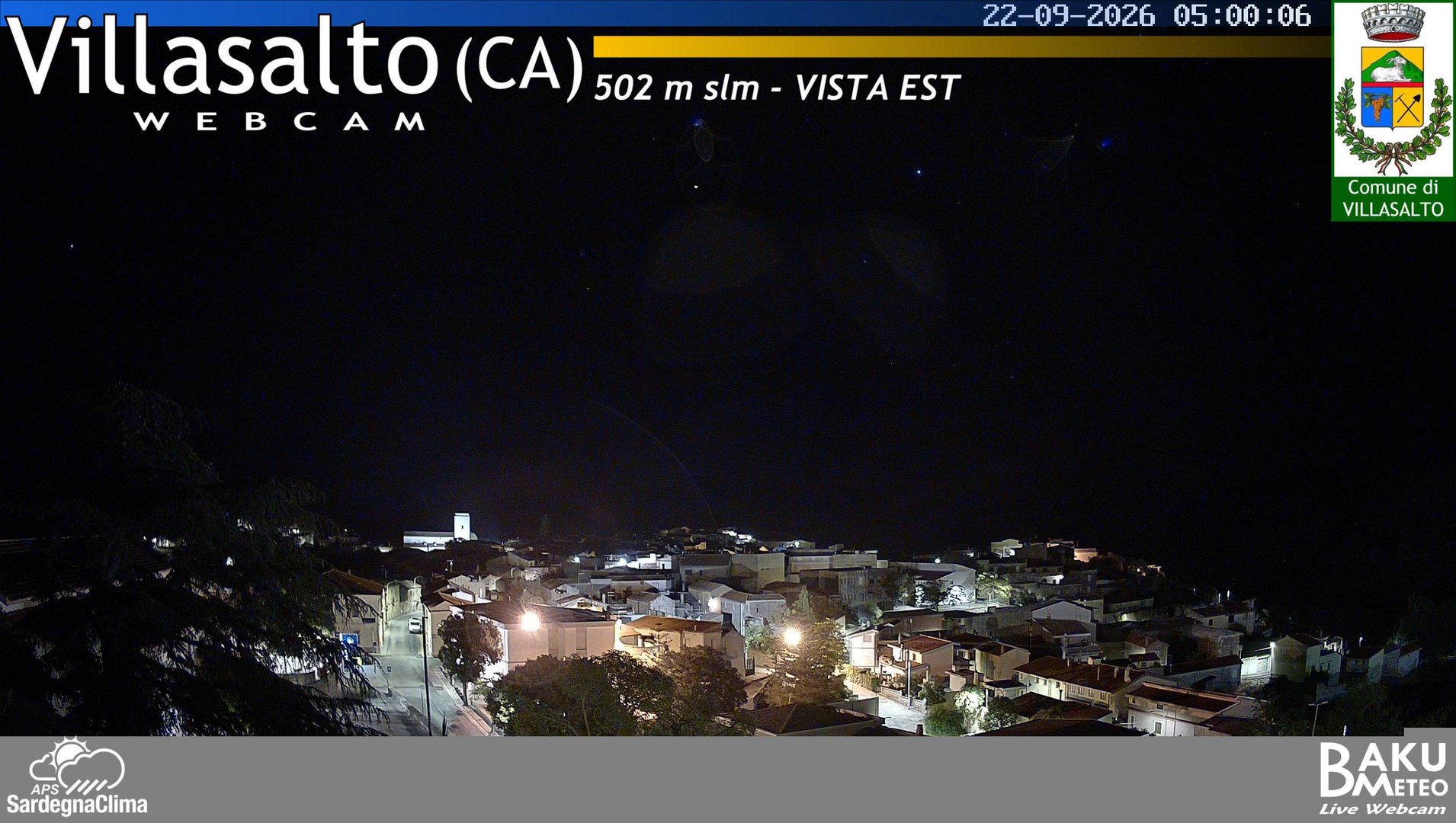 time-lapse frame, Villasalto Comune webcam