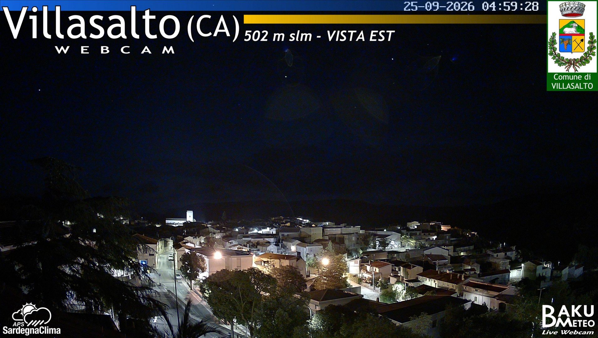 time-lapse frame, Villasalto Comune webcam