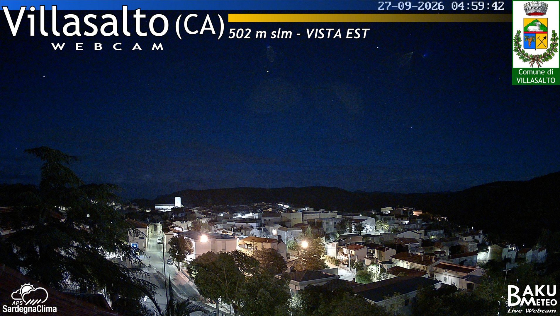 time-lapse frame, Villasalto Comune webcam
