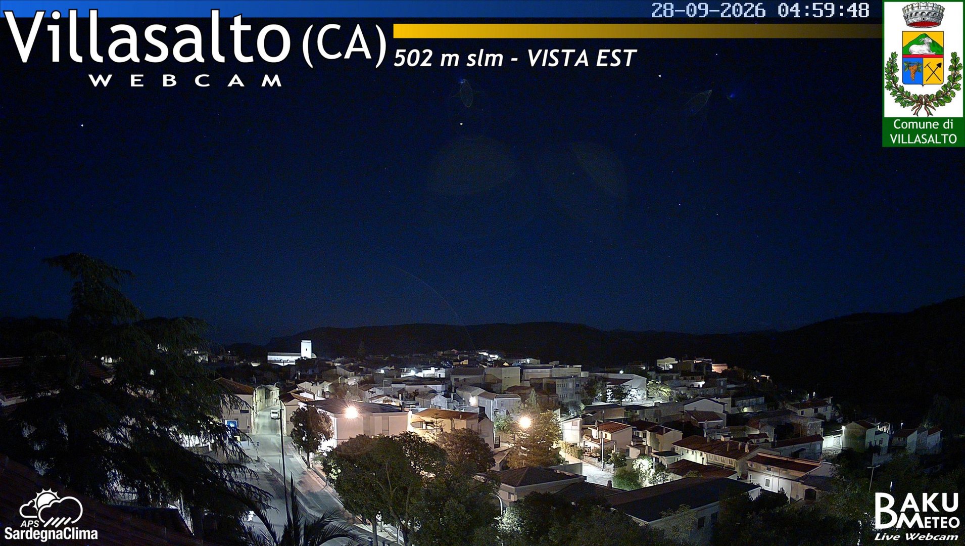 time-lapse frame, Villasalto Comune webcam