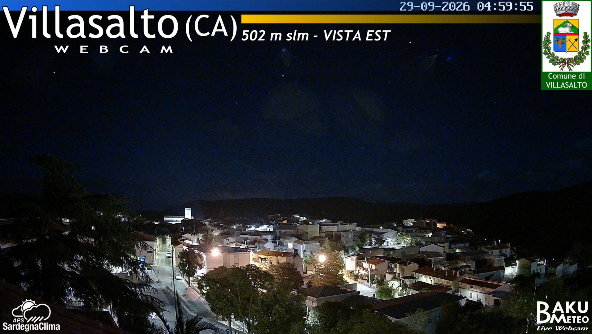 time-lapse frame, Villasalto Comune webcam