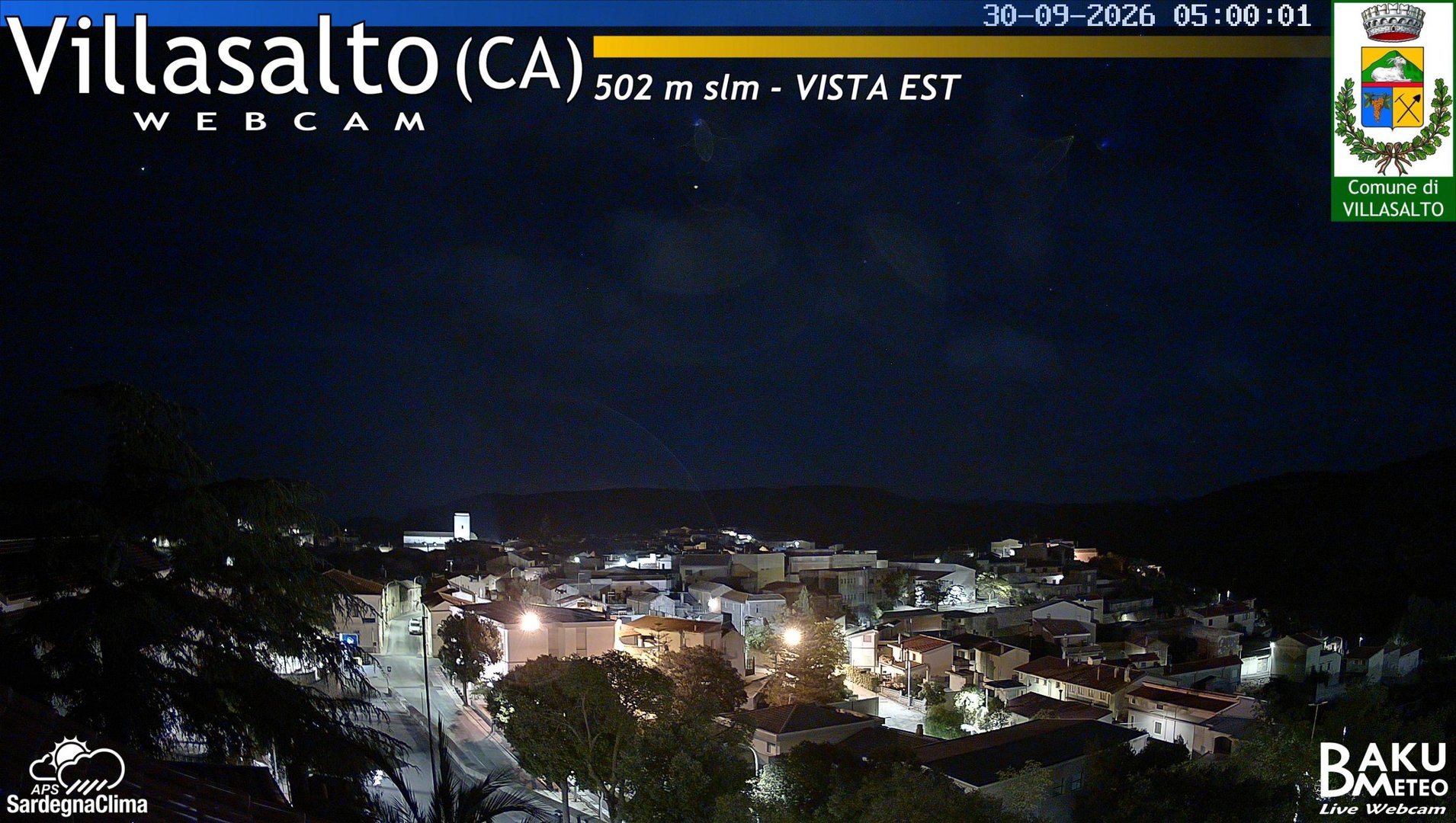time-lapse frame, Villasalto Comune webcam