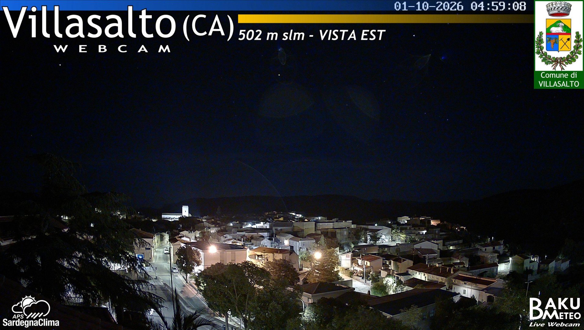 time-lapse frame, Villasalto Comune webcam