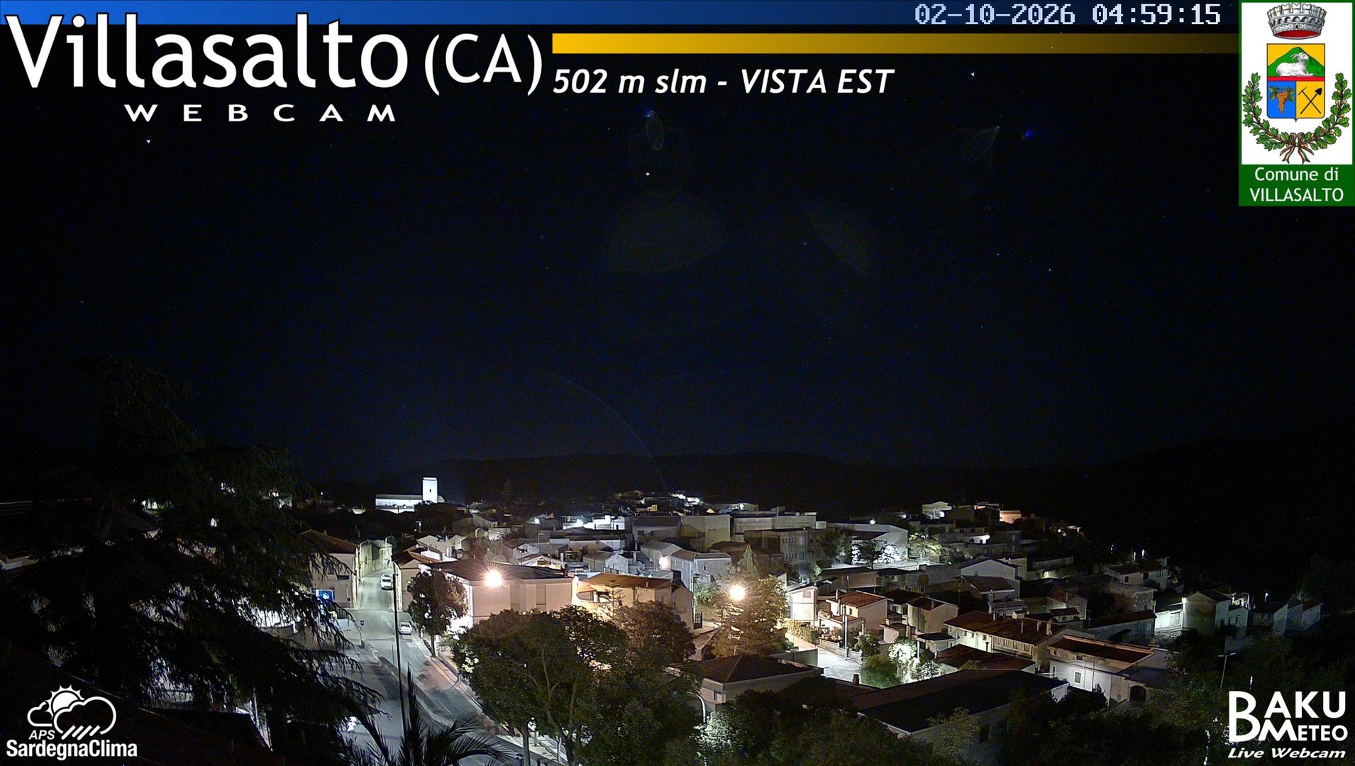 time-lapse frame, Villasalto Comune webcam