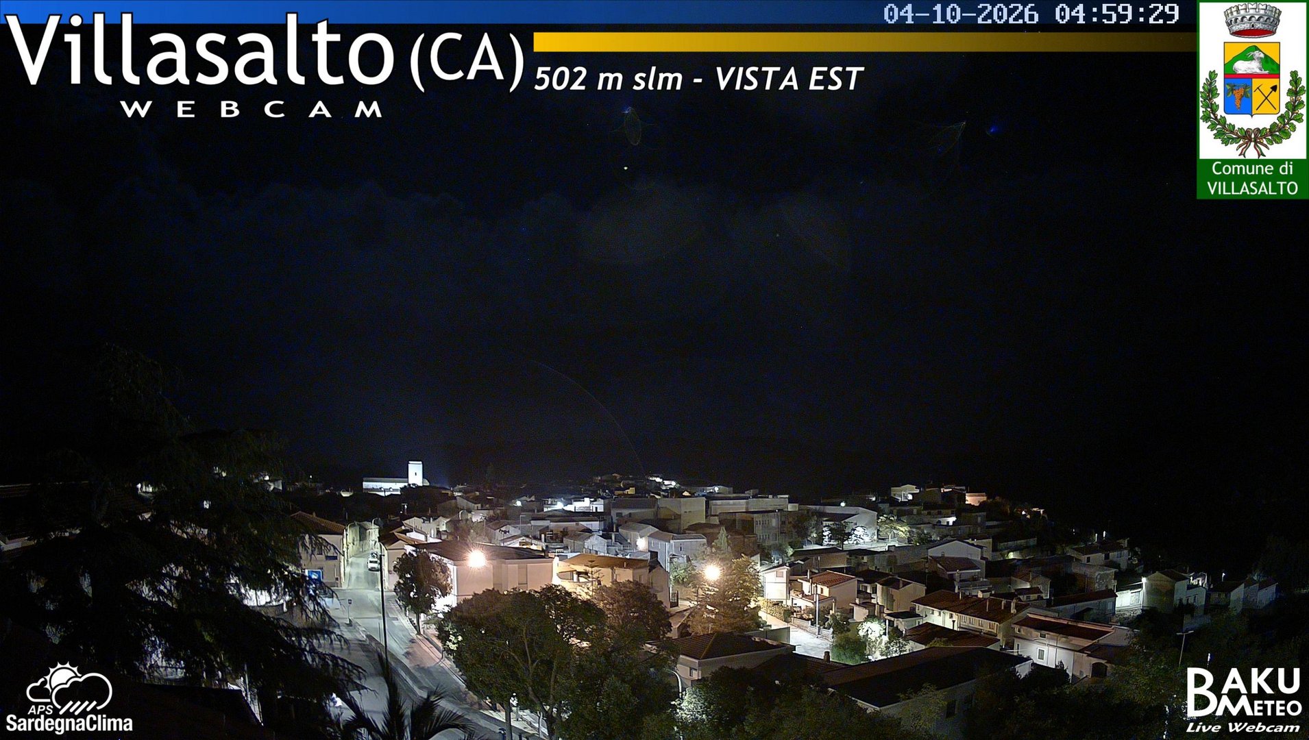 time-lapse frame, Villasalto Comune webcam