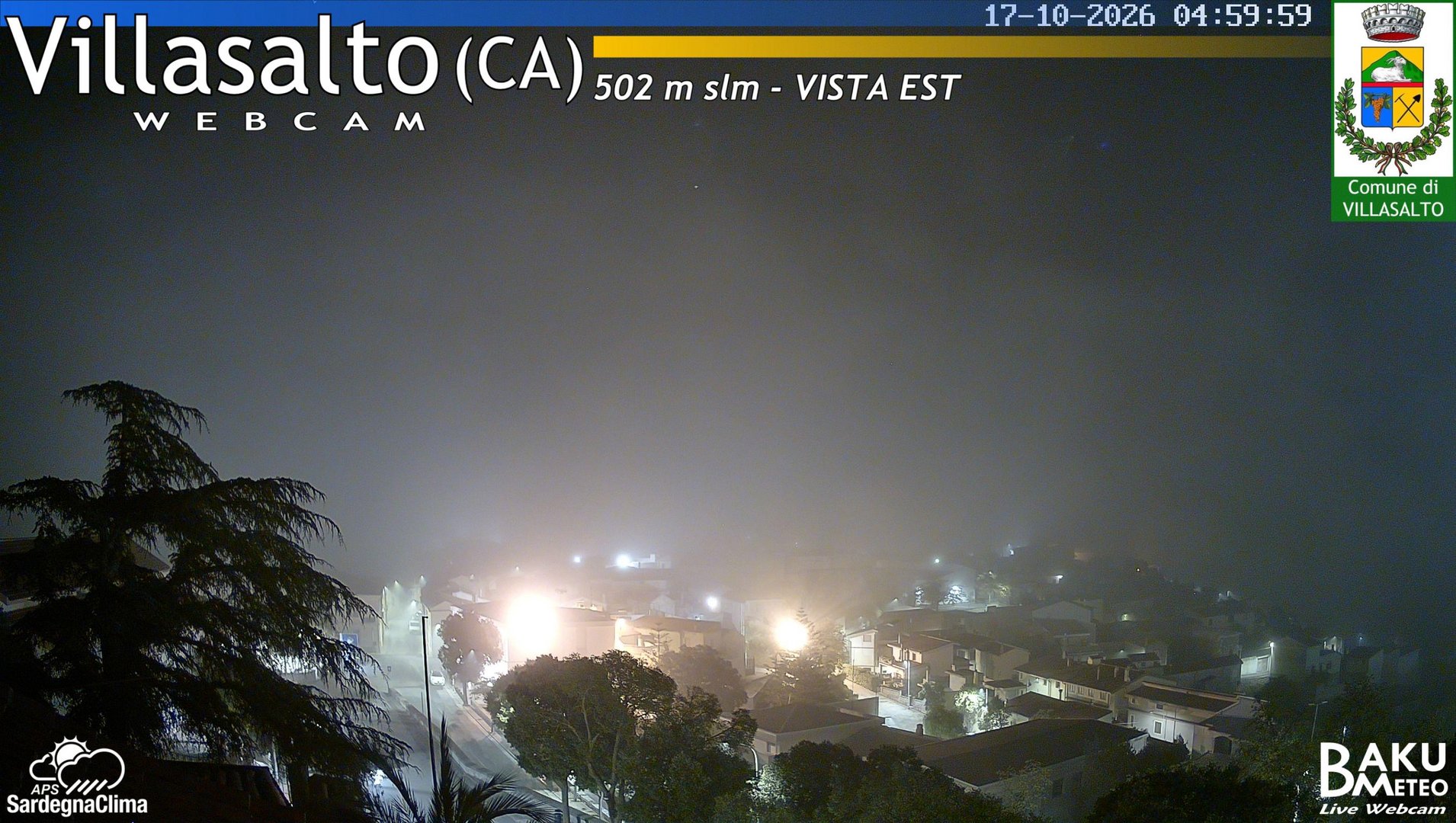 time-lapse frame, Villasalto Comune webcam