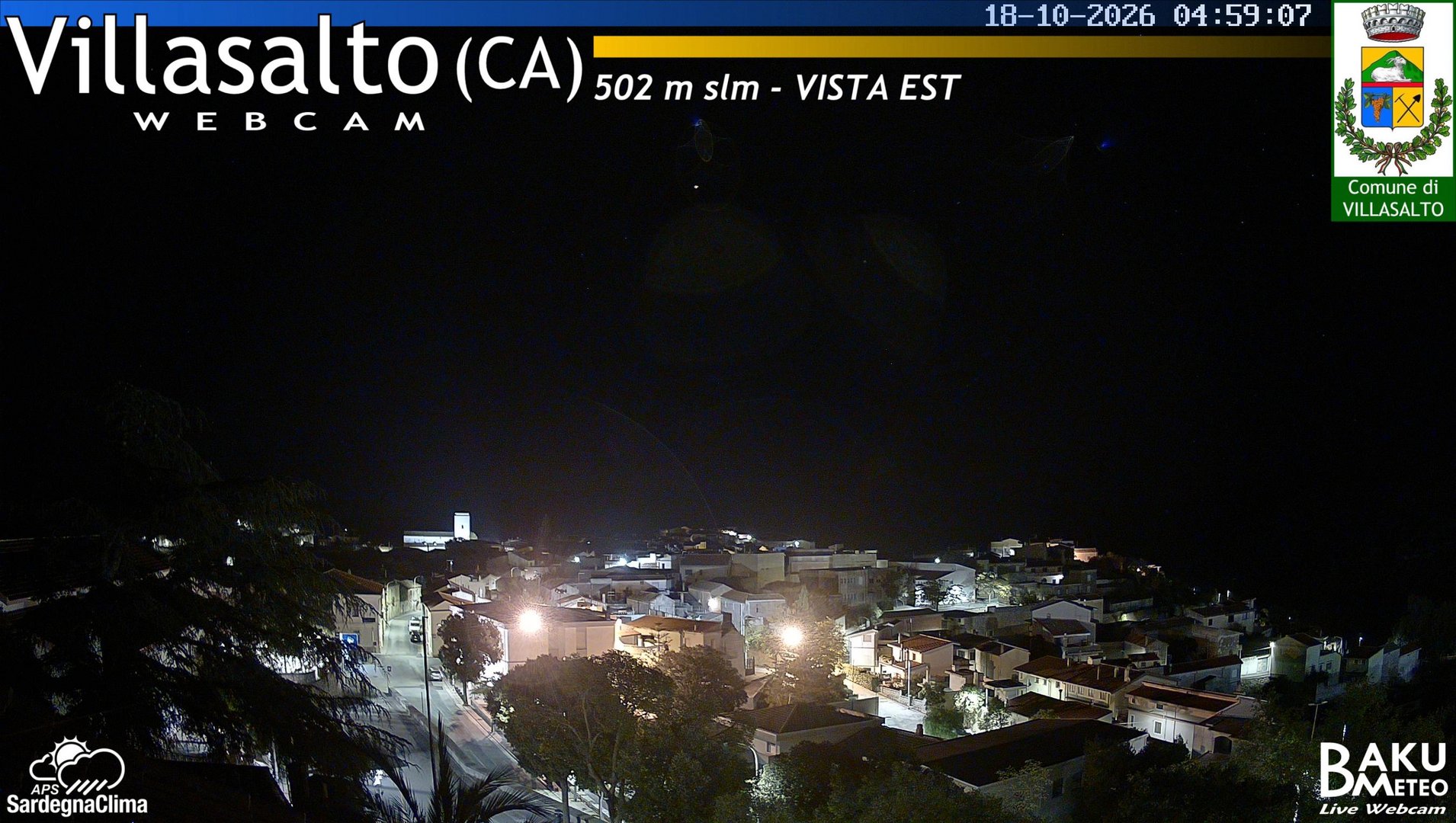 time-lapse frame, Villasalto Comune webcam