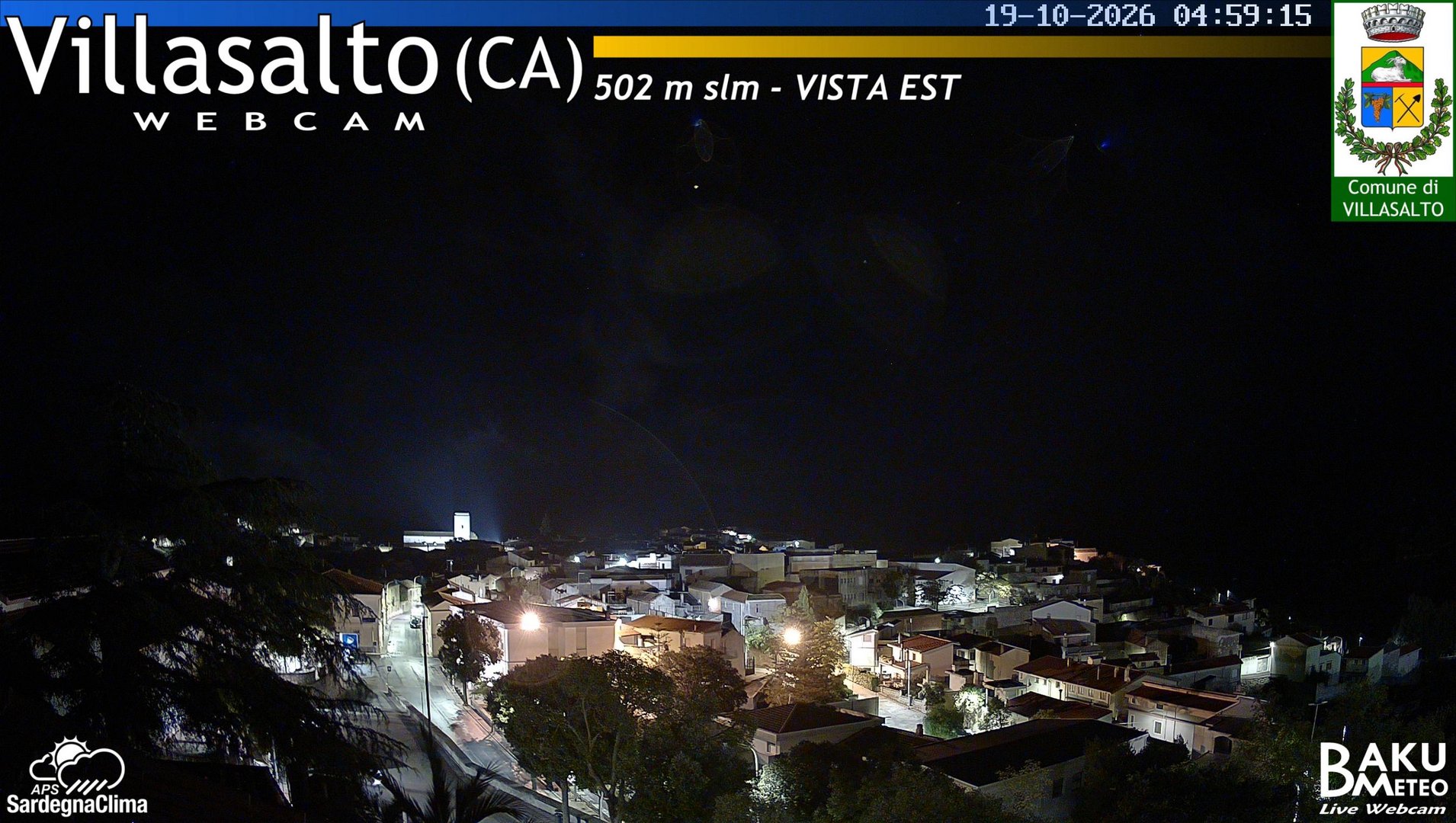 time-lapse frame, Villasalto Comune webcam