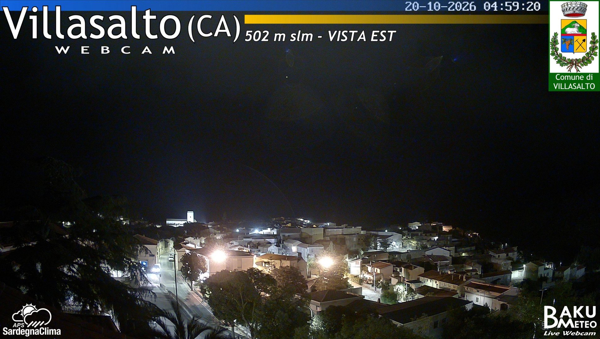 time-lapse frame, Villasalto Comune webcam