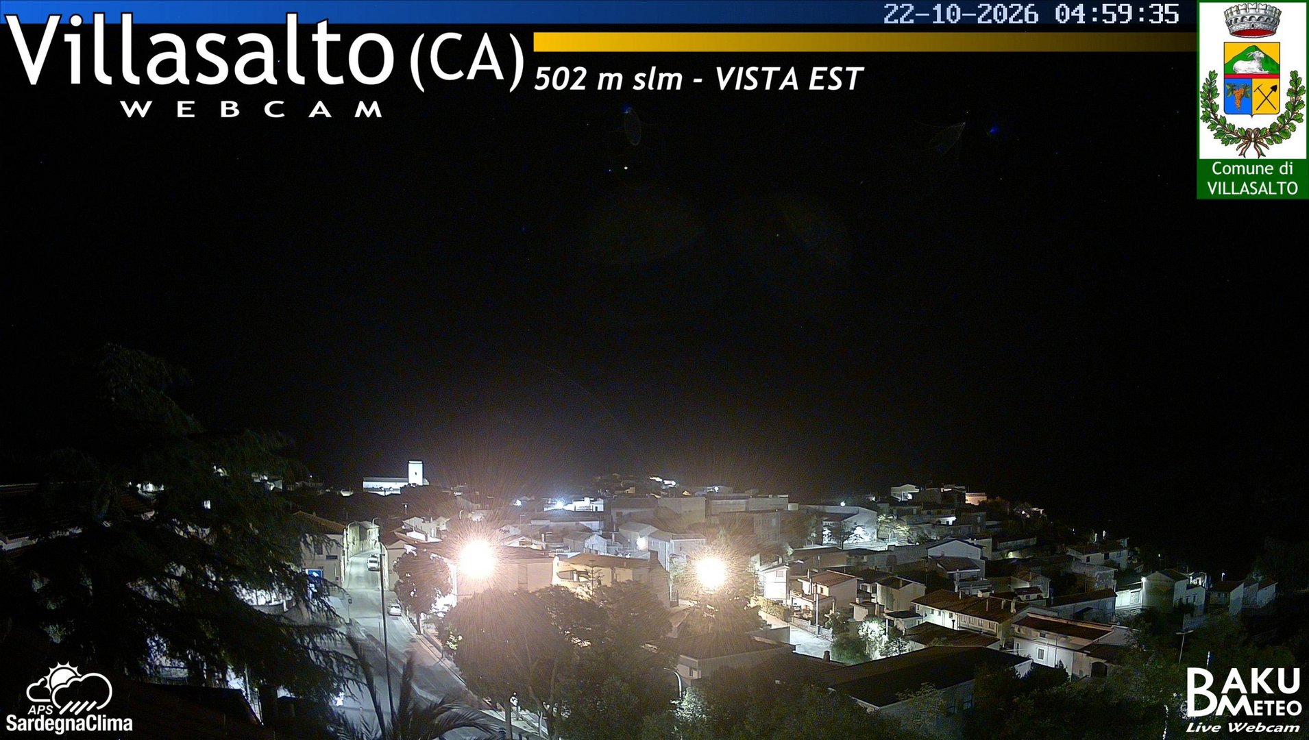 time-lapse frame, Villasalto Comune webcam