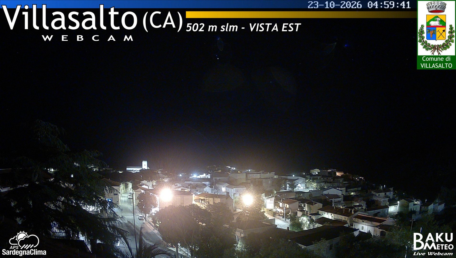time-lapse frame, Villasalto Comune webcam
