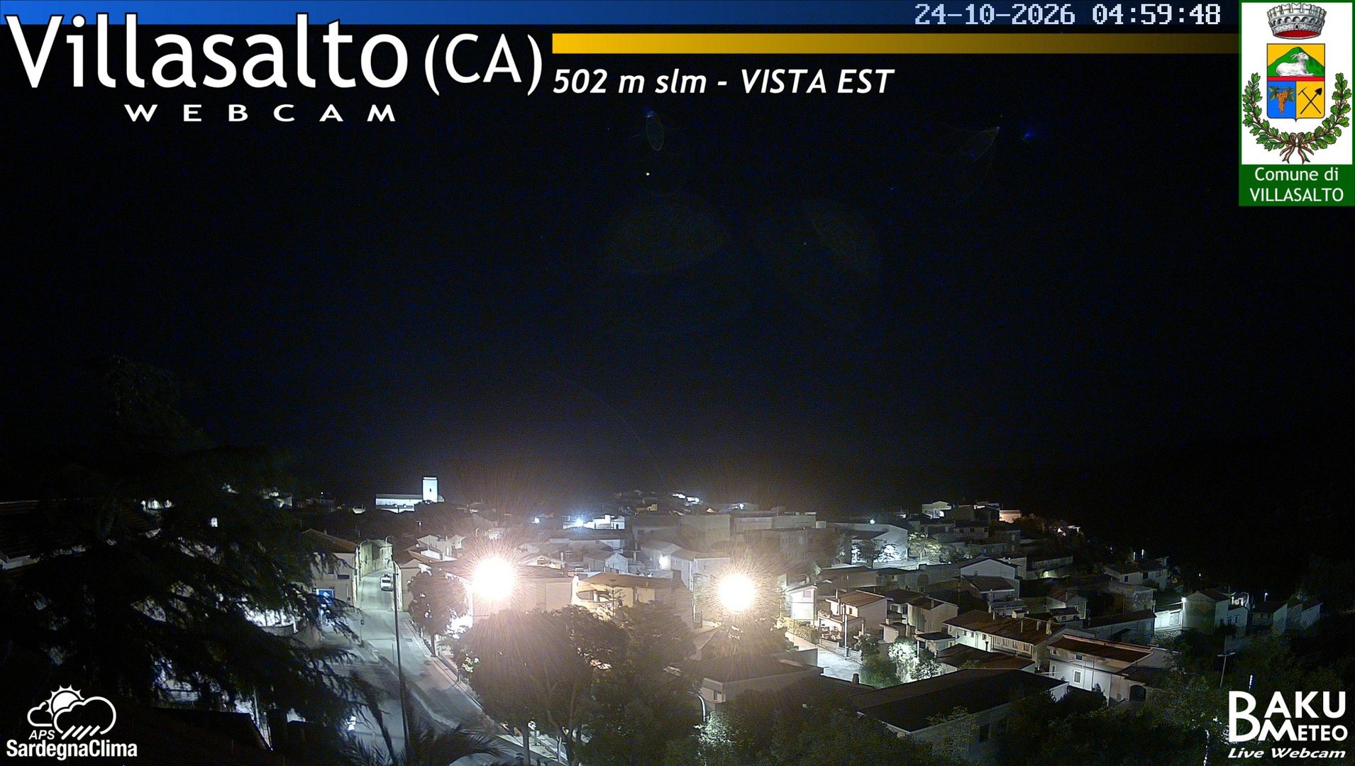 time-lapse frame, Villasalto Comune webcam