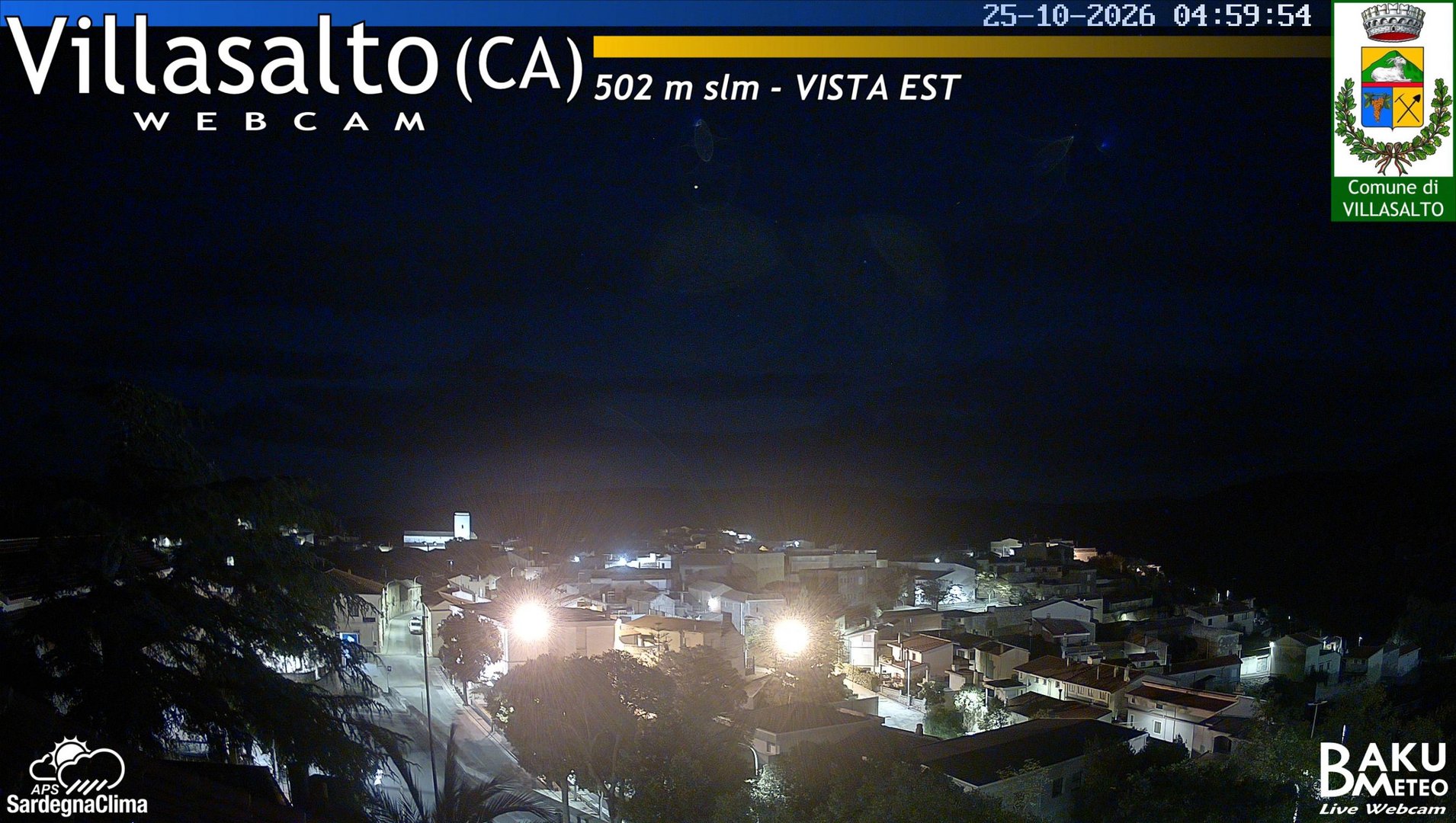 time-lapse frame, Villasalto Comune webcam